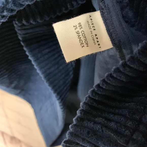 Apiece Apart Aragon Mini Blue Corduroy Dress Size 6 - Picture 7 of 8